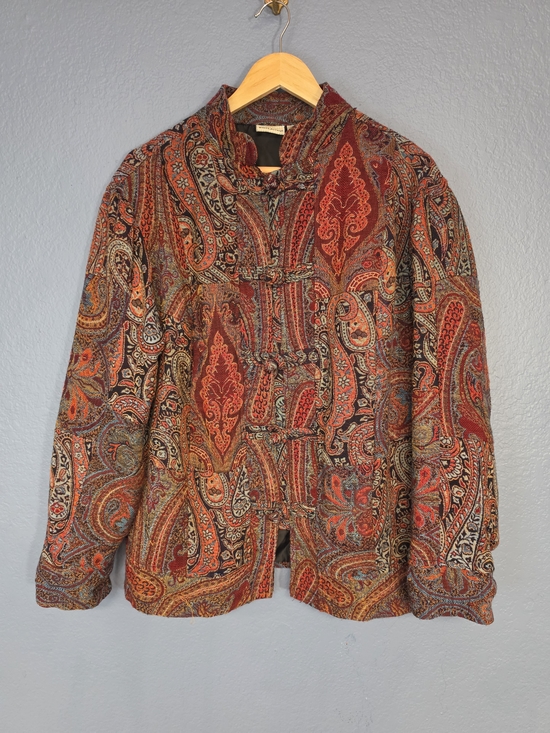 White Stag Jackets & Blazers - Vintage White Stag Paisley Tapestry Jacket (M) Frog Closure